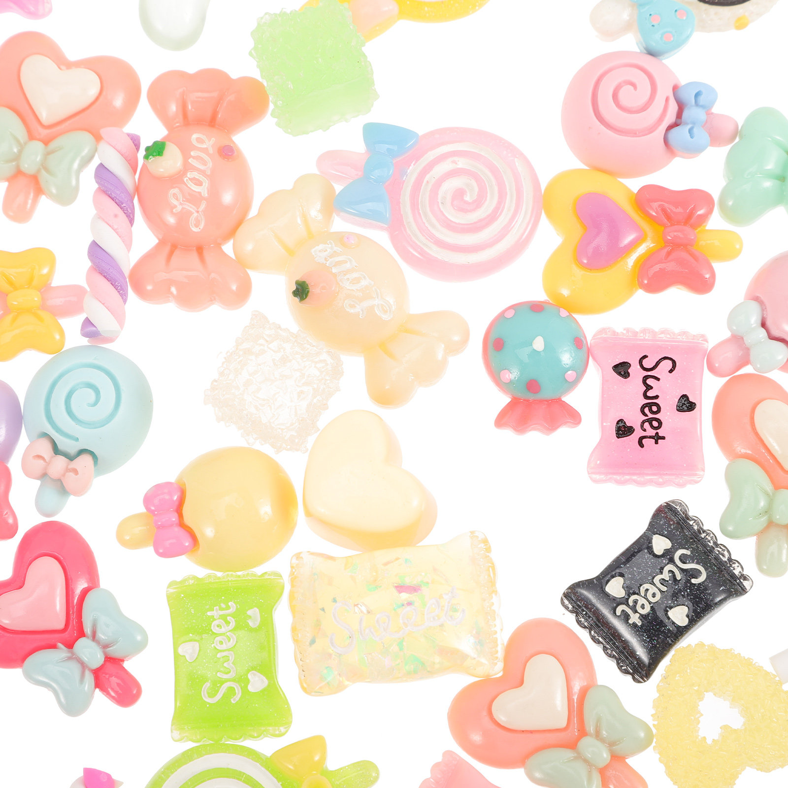 50Pcs Candy Hair Clips Resin F - Resin Craft Supplies reseña y precio