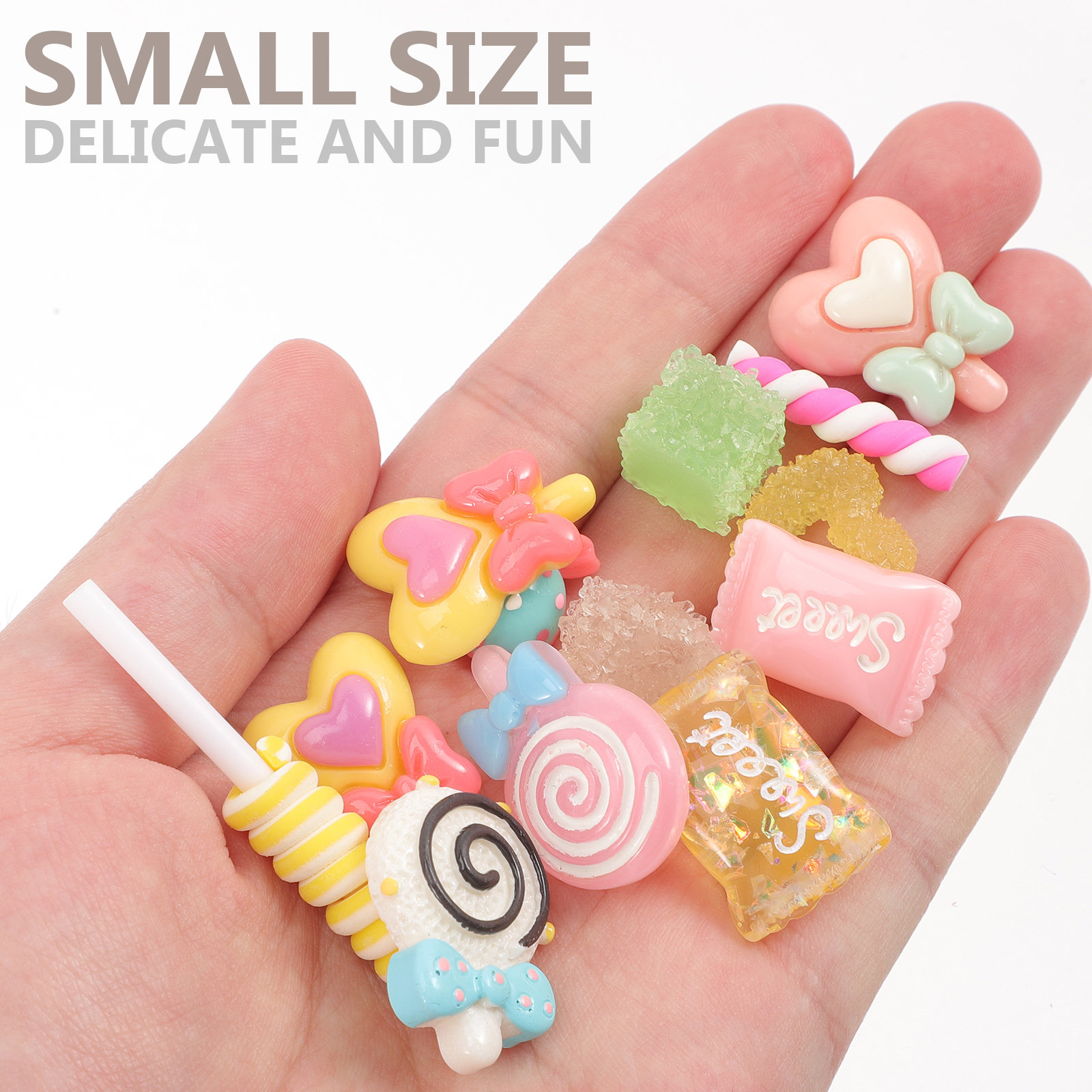 50Pcs Candy Hair Clips Resin F - Resin Craft Supplies reseña y precio