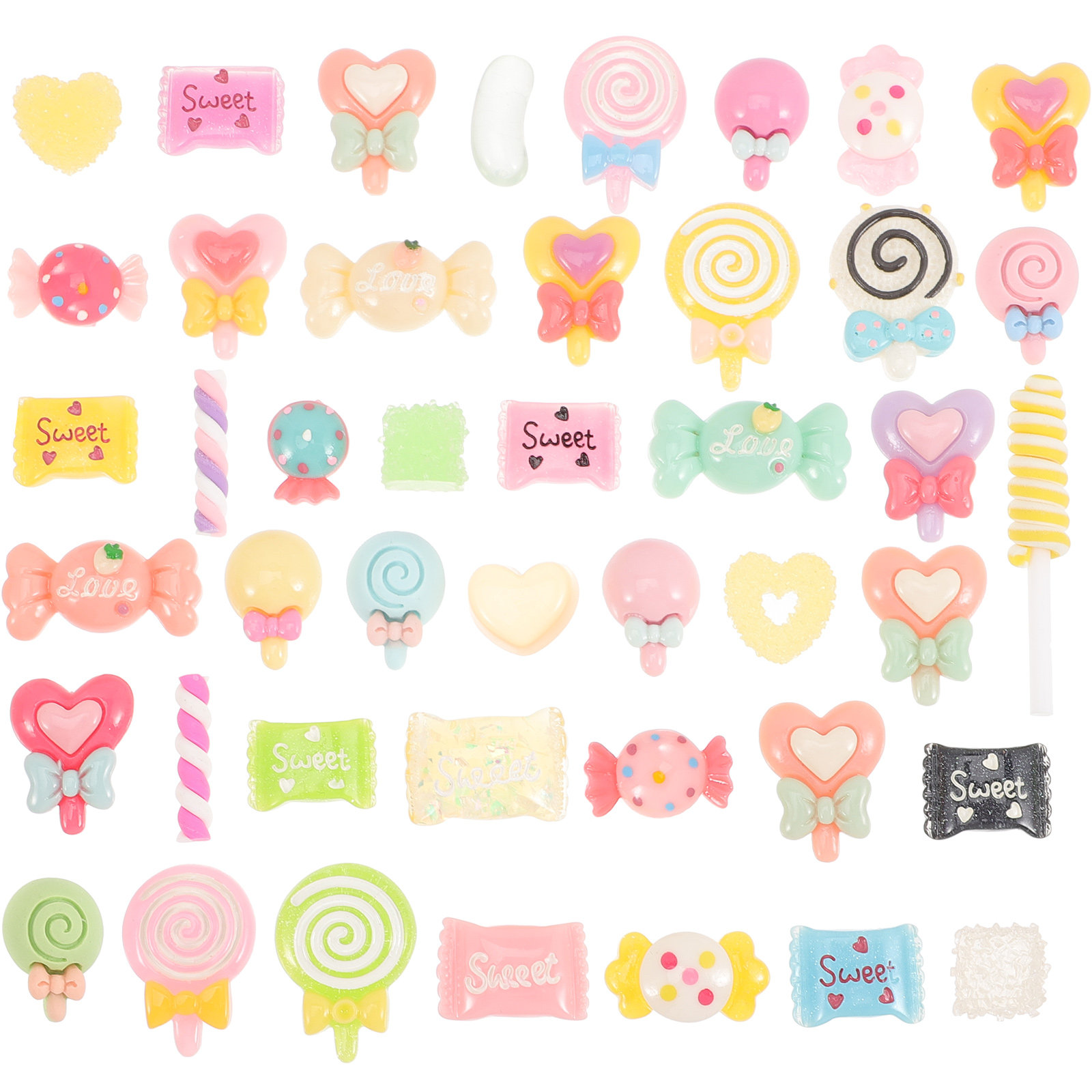 50Pcs Candy Hair Clips Resin F - Resin Craft Supplies reseña y precio