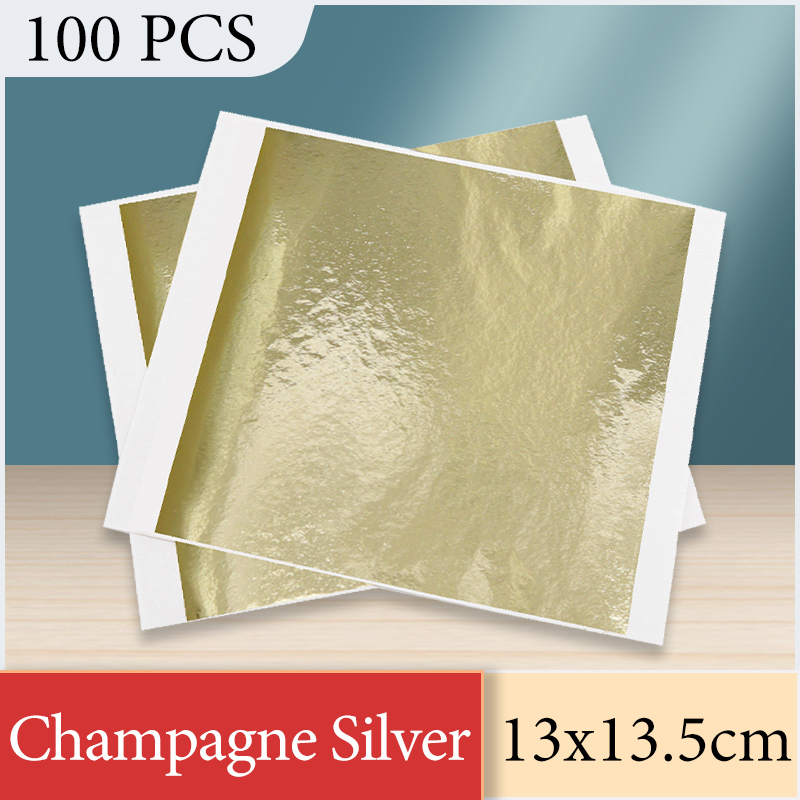 13x13.5cm Champagne Silver Foi - Gold Foil Flakes reseña y precio