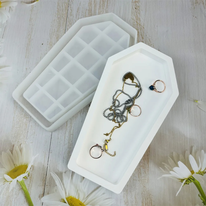 Halloween Coffin Resin Mold Tr - Serving Tray Mold reseña y precio