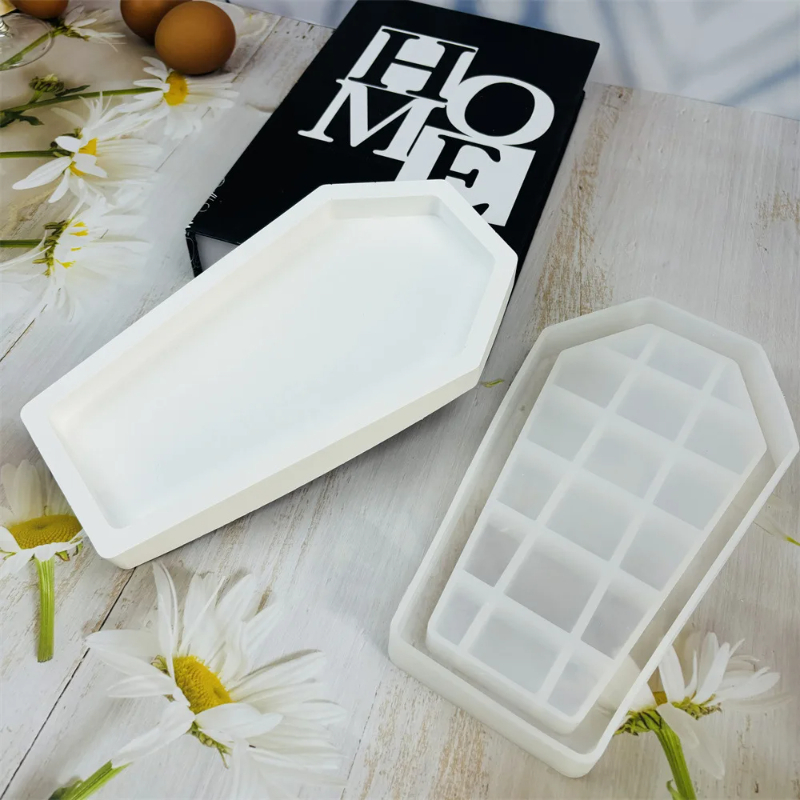 Halloween Coffin Resin Mold Tr - Serving Tray Mold reseña y precio