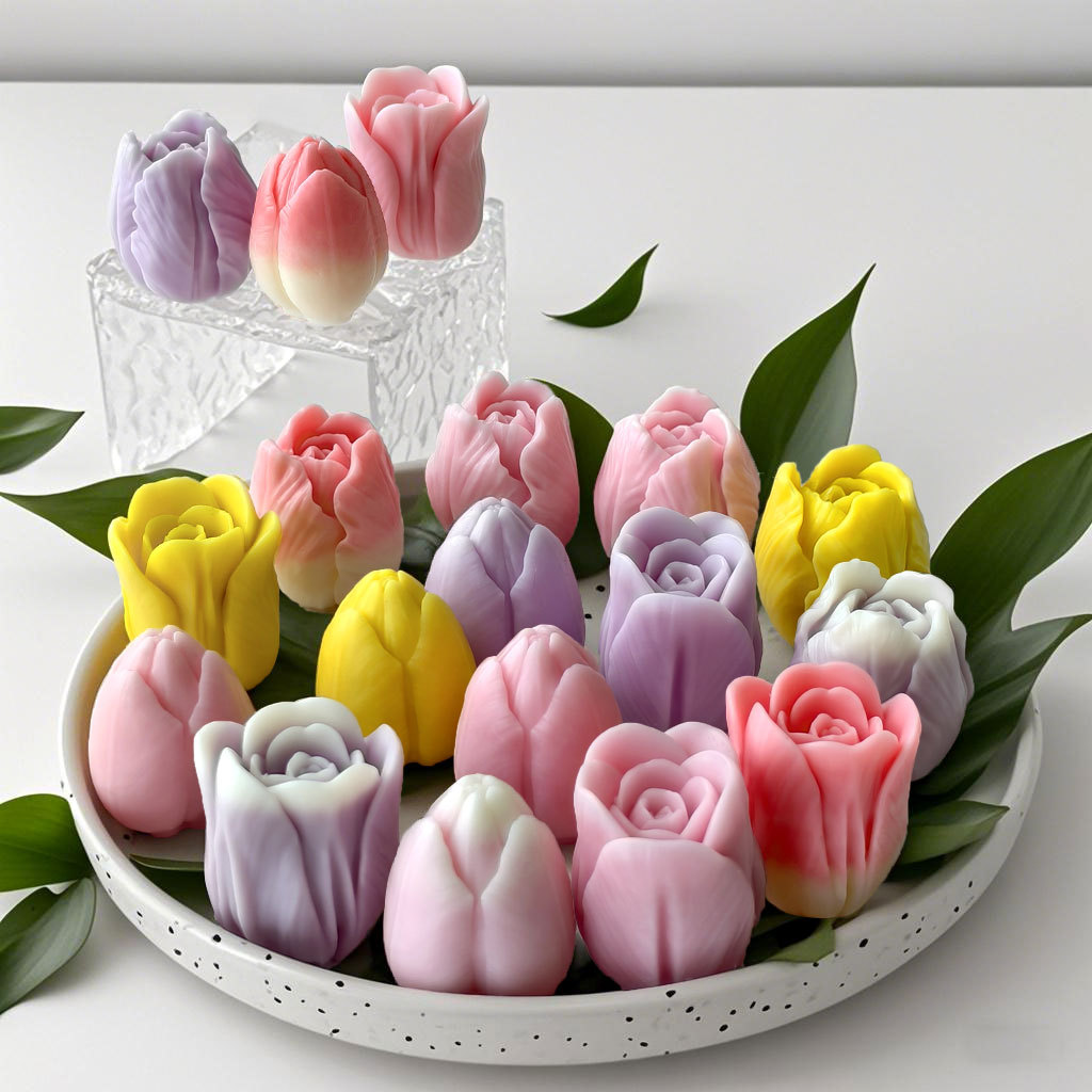 DIY tulip candle silicone mold - Flower Preservation Resin reseña y precio