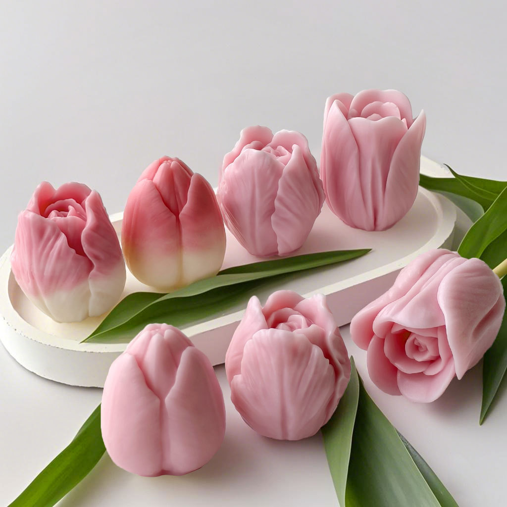 DIY tulip candle silicone mold - Flower Preservation Resin reseña y precio