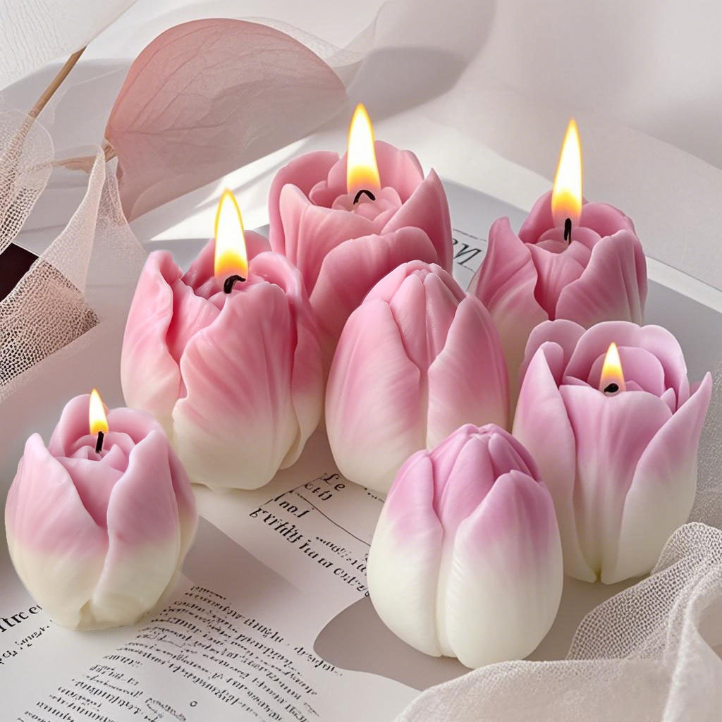 DIY tulip candle silicone mold - Flower Preservation Resin reseña y precio