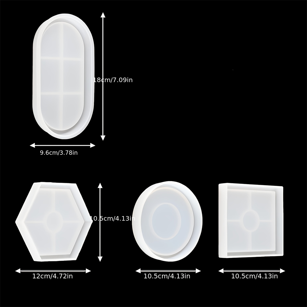 4pcs/Set Storage Tray Coaster  - Serving Tray Mold reseña y precio