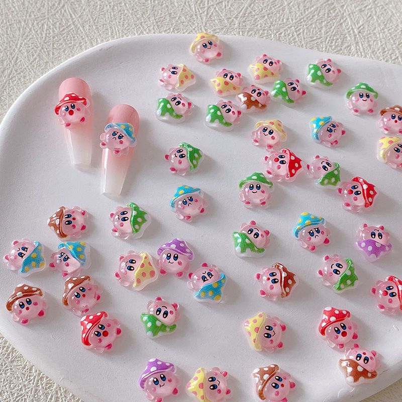 2/10/20pcs Kirby Nail Charms 3 - Resin Crafts reseña y precio
