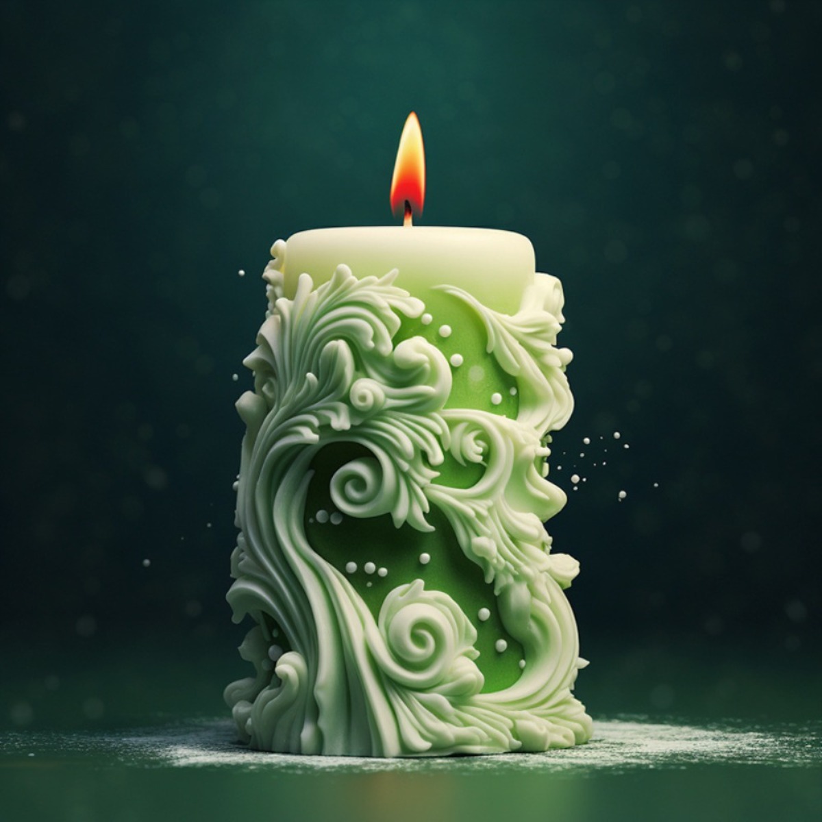 geometry Carved Cylindrical Si - Resin Ocean Wave Mold reseña y precio
