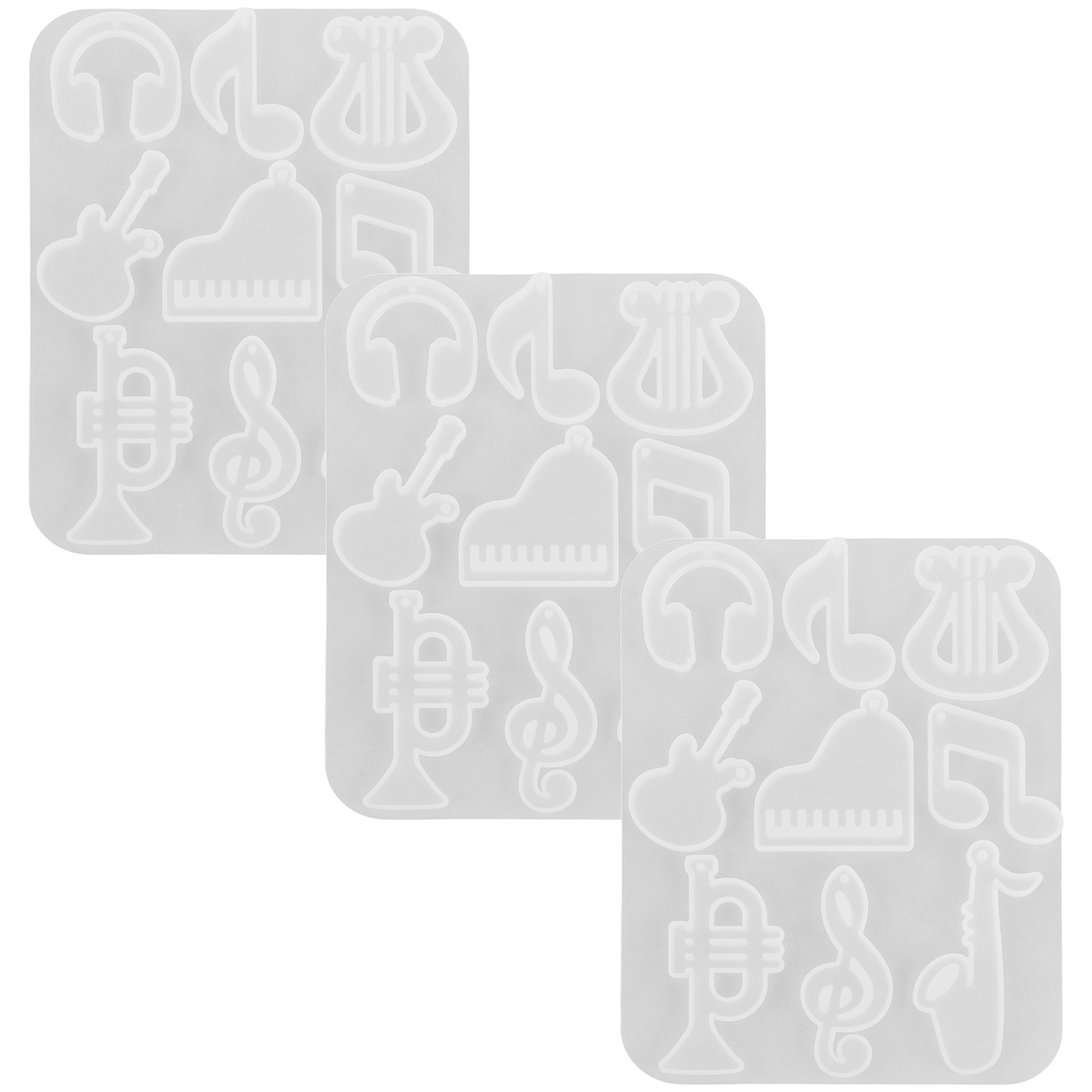 3Pcs Music Themed Silicone Mol - Resin Craft Workshop reseña y precio
