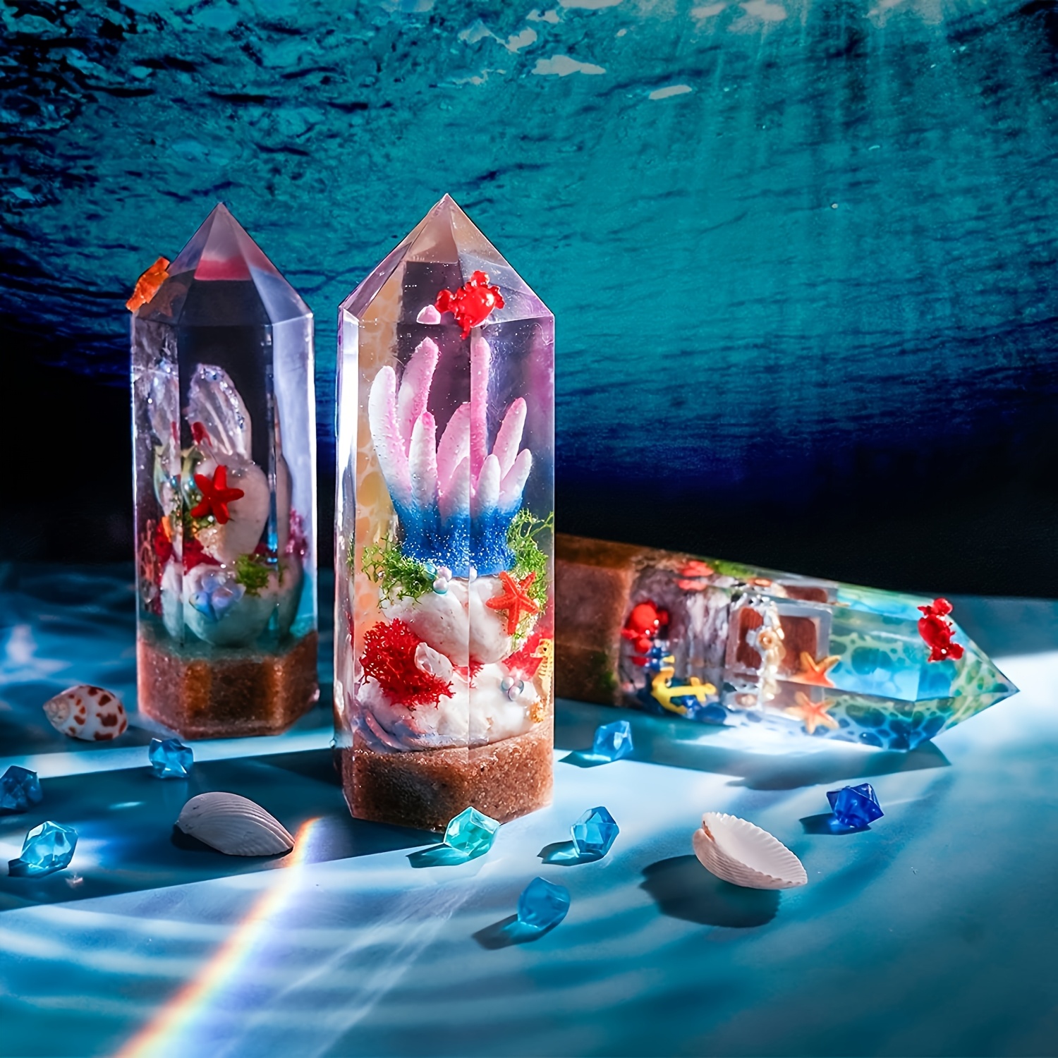 1Pcs Crystal Tower Resin Silic - Flower Preservation Resin reseña y precio