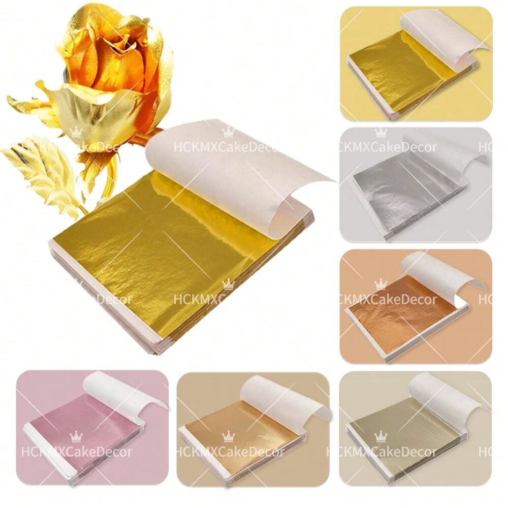 100pcs Imitation Gold Foil She - Gold Foil Flakes reseña y precio