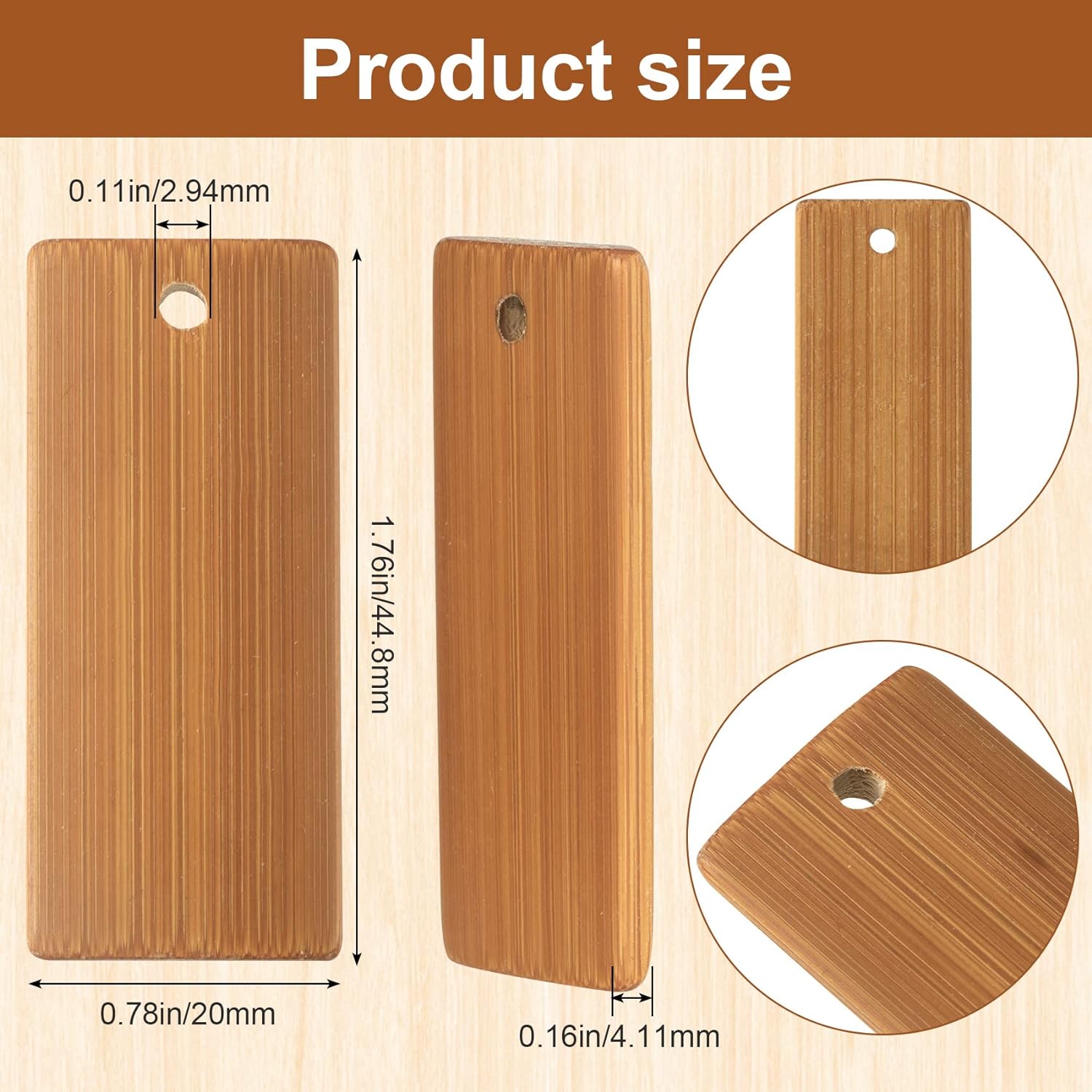 50Pcs Natural Wood Blanks 45x2 - Wood Ring Blank reseña y precio