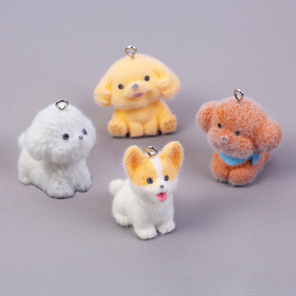 10pcs Flocking Puppy Dog Resin - Resin Craft Projects reseña y precio