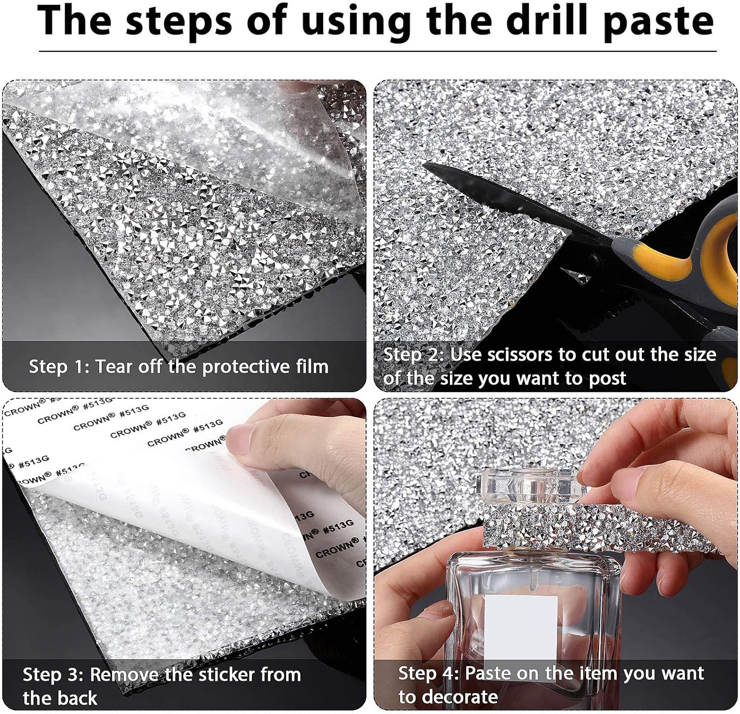 Crystal Rhinestone Sticker She - Resin Crafts Diy reseña y precio