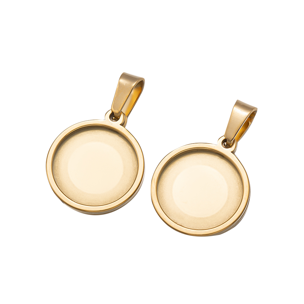 5Pcs/Lot Stainless Steel Round - Bezels Set Pendant reseña y precio