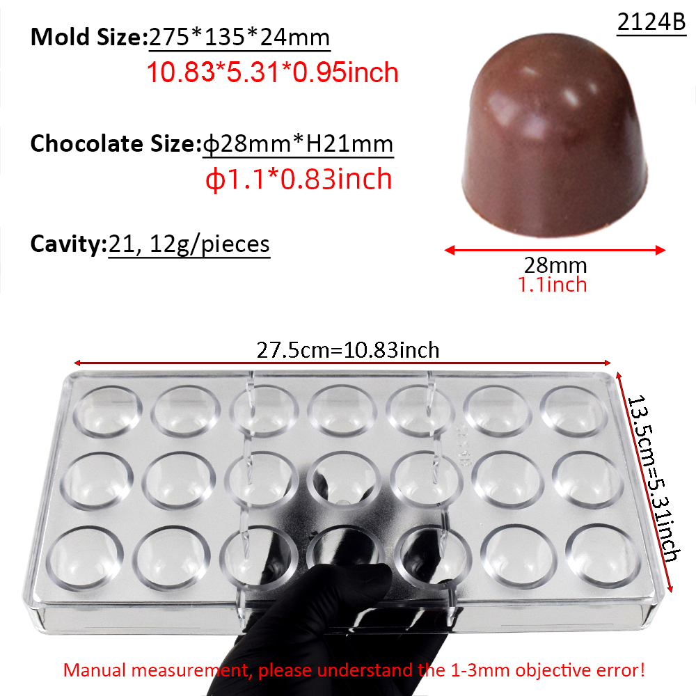 21 Cavity Dome Chocolate Mold  - Dome Mold Clear reseña y precio