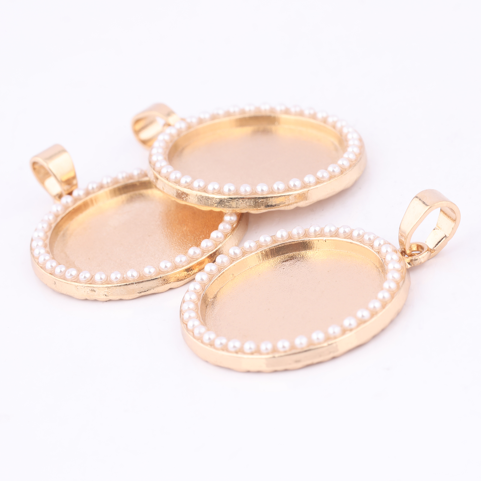5pcs Kc Gold Pearl Cabochon Ba - Bezels Set Pendant reseña y precio