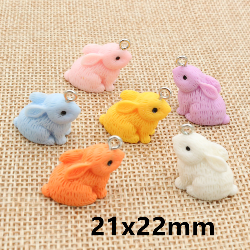 10PCS Resin Pendant Charms Rab - Resin Craft Supplies reseña y precio