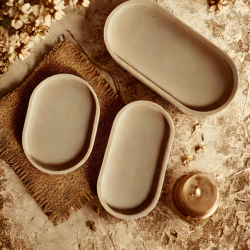 Oval silicone mold for concret - Serving Tray Mold reseña y precio