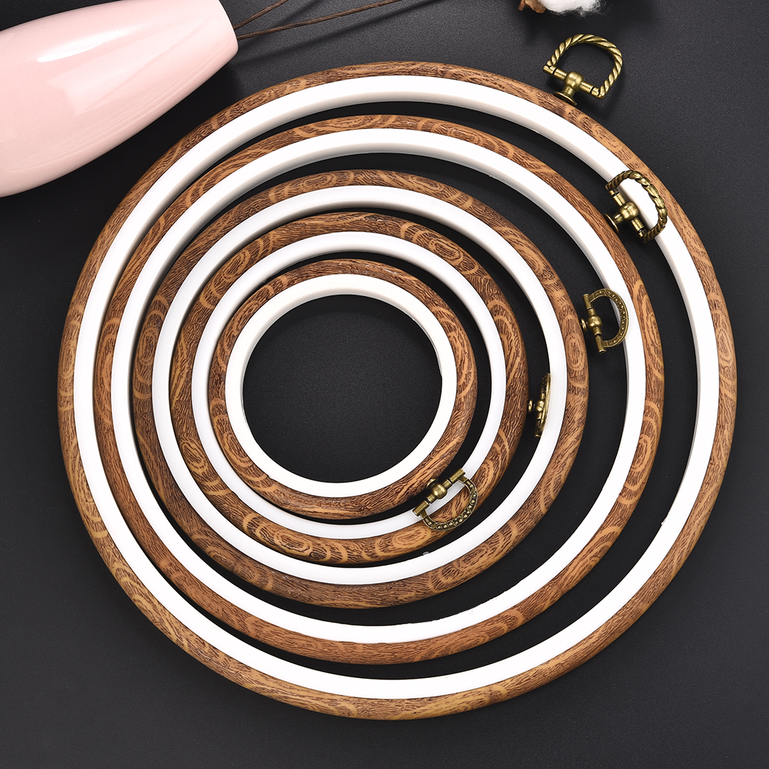 Imitated Wood Round,Oval Diffe - Wood Ring Blank reseña y precio