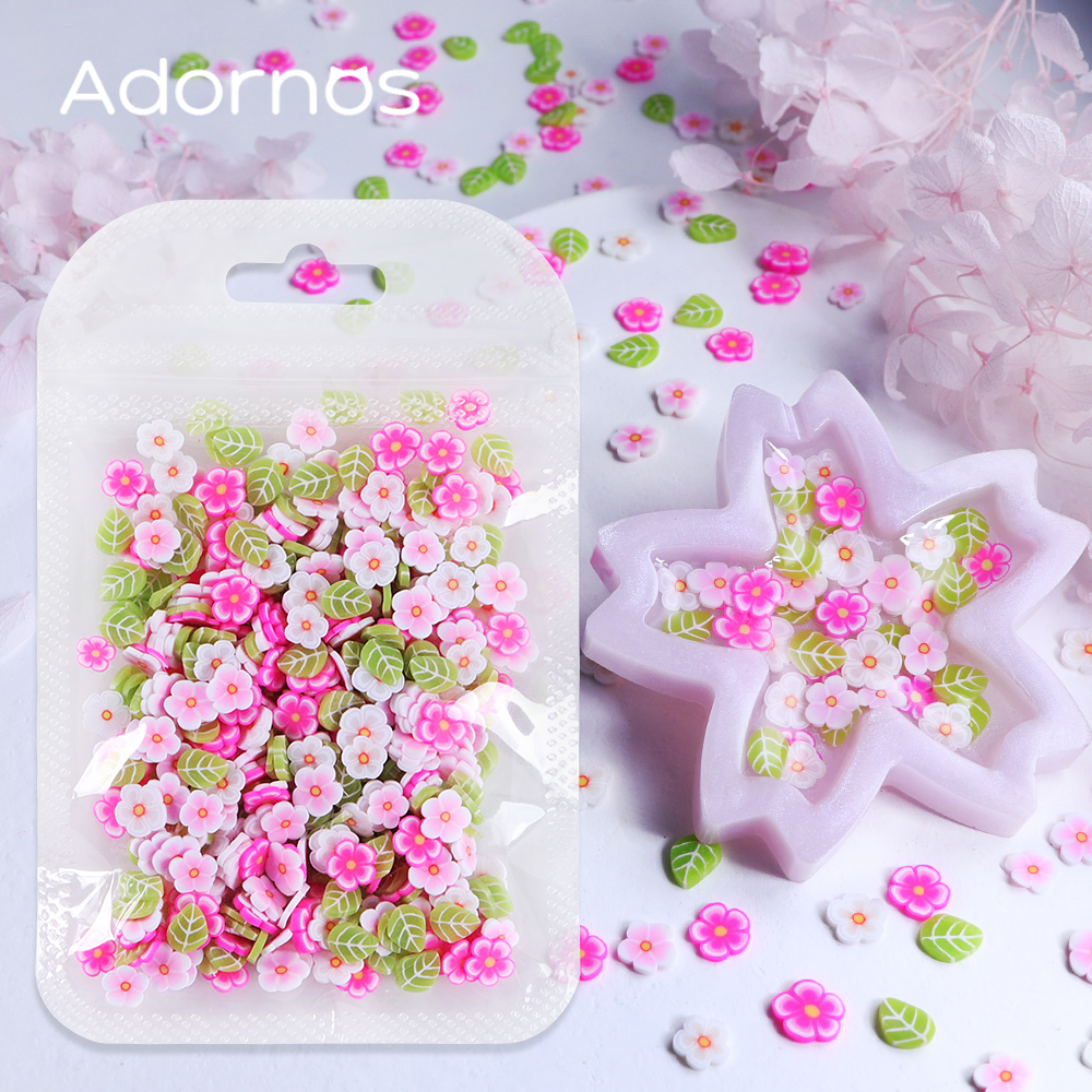 10g Pink Flowers Polymer Clay  - Flower Preservation Resin reseña y precio