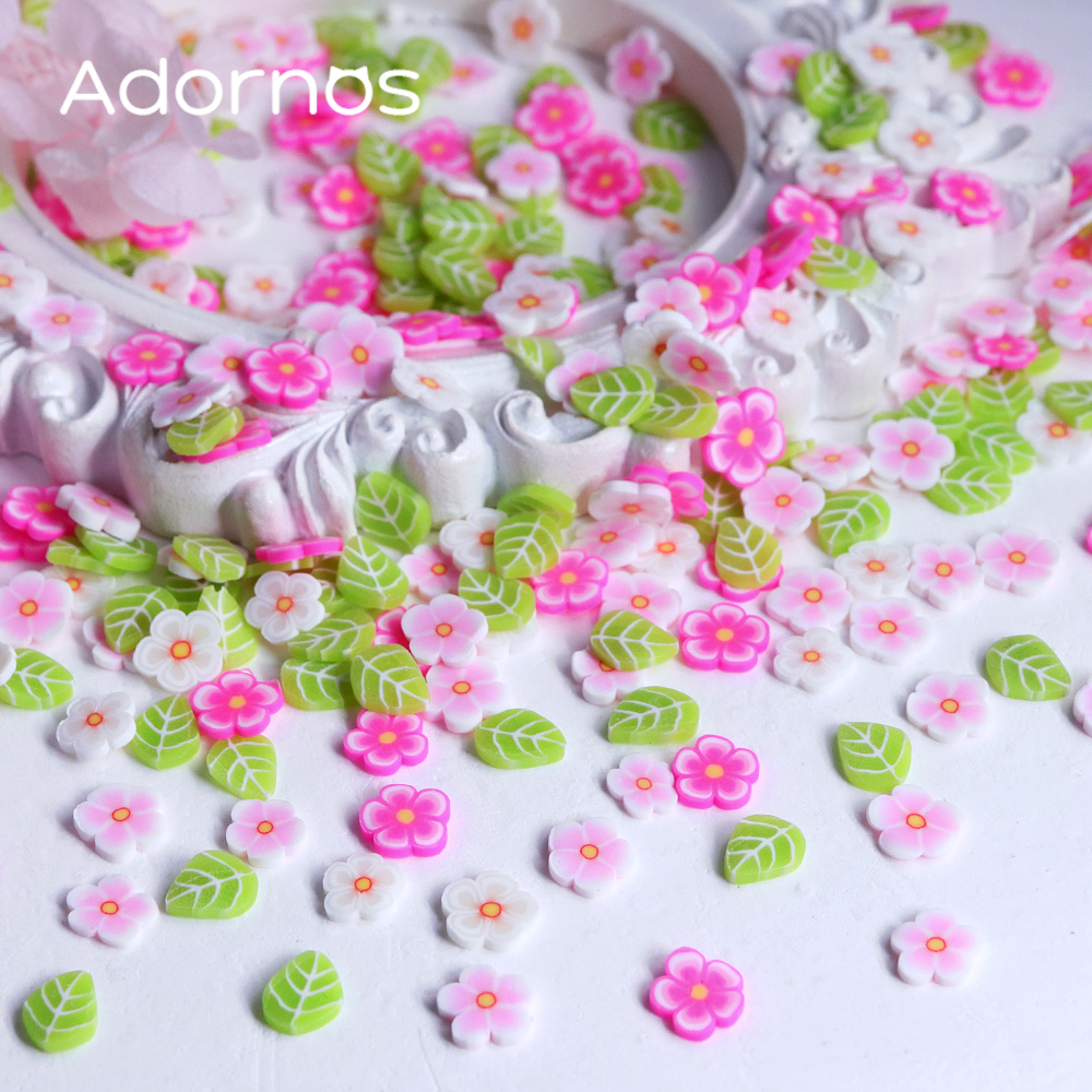 10g Pink Flowers Polymer Clay  - Flower Preservation Resin reseña y precio