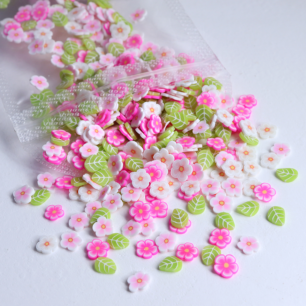 10g Pink Flowers Polymer Clay  - Flower Preservation Resin reseña y precio