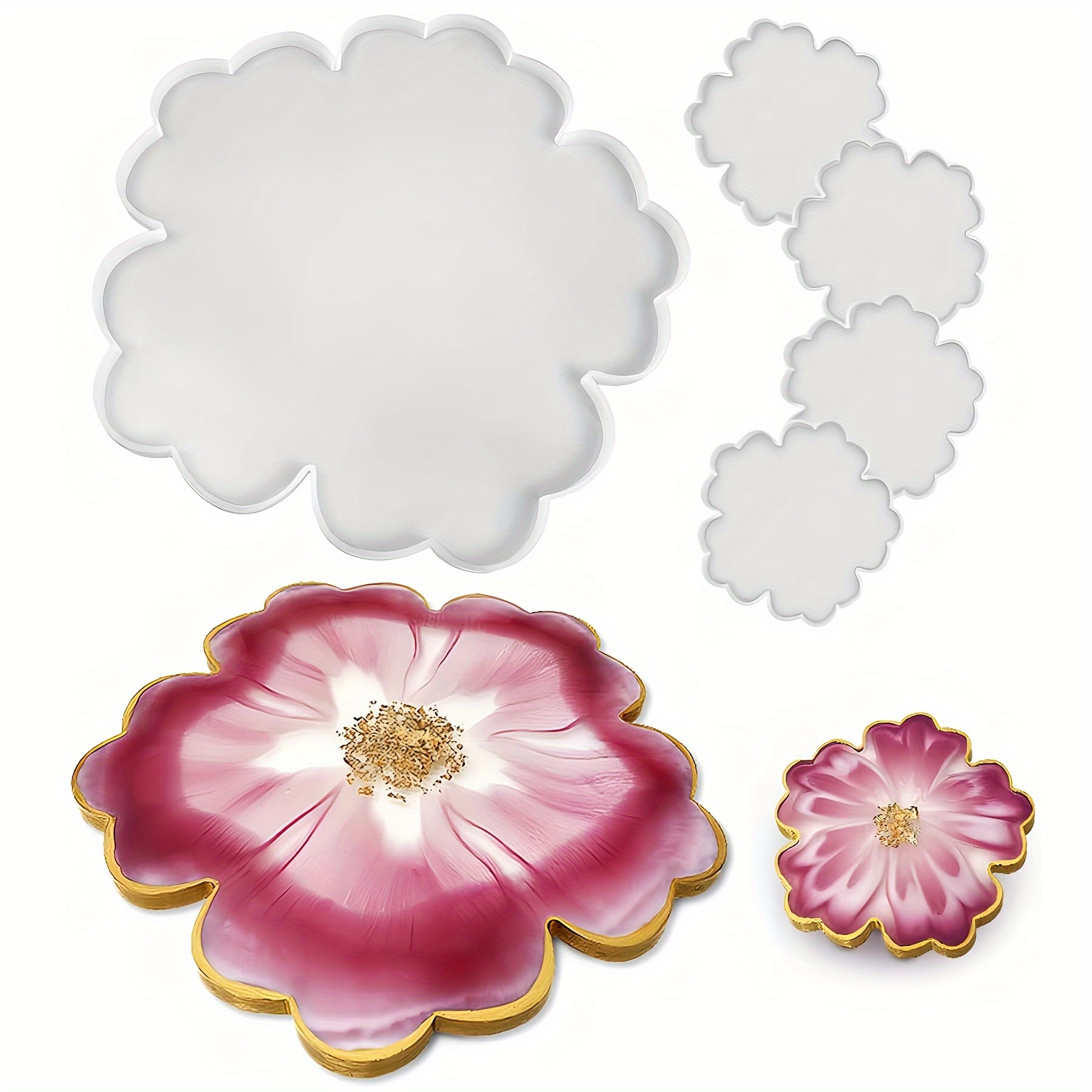 1-piece 13-inch large flower t - Serving Tray Mold reseña y precio