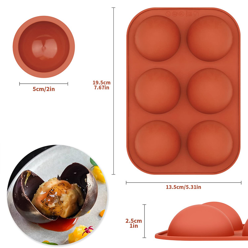 6 Cavities Semicircle Silicone - Coaster Mold Round reseña y precio