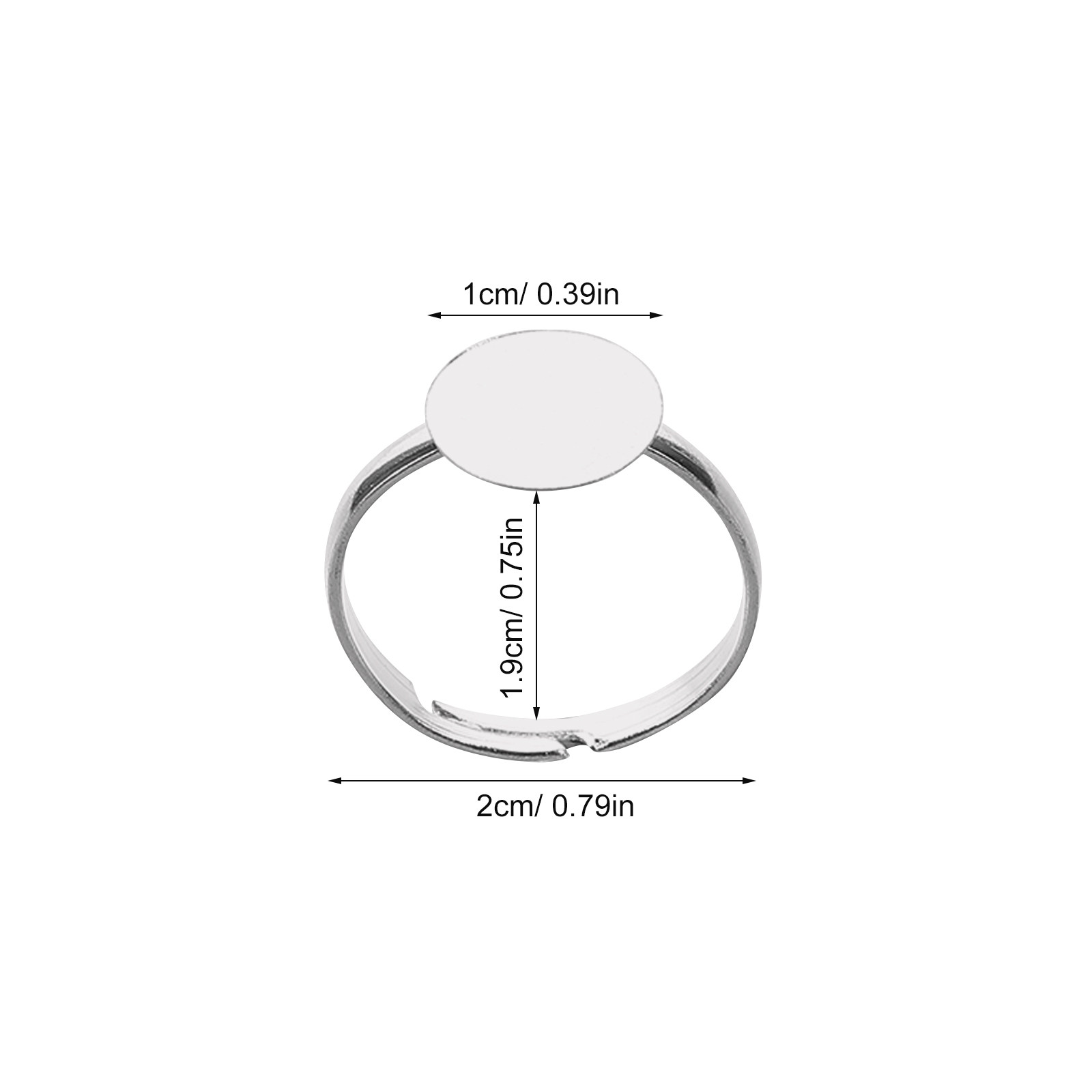 20Pcs Adjustable Blank Ring Fi - Resin Crafts Diy reseña y precio