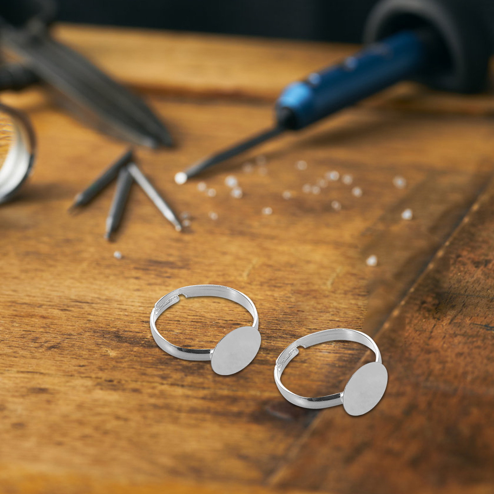 20Pcs Adjustable Blank Ring Fi - Resin Crafts Diy reseña y precio
