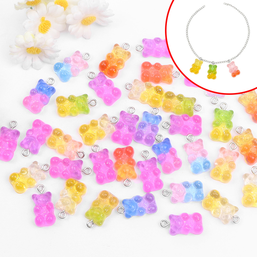 60pcs Dual Color Resin Bear Sh - Resin Craft Supplies reseña y precio