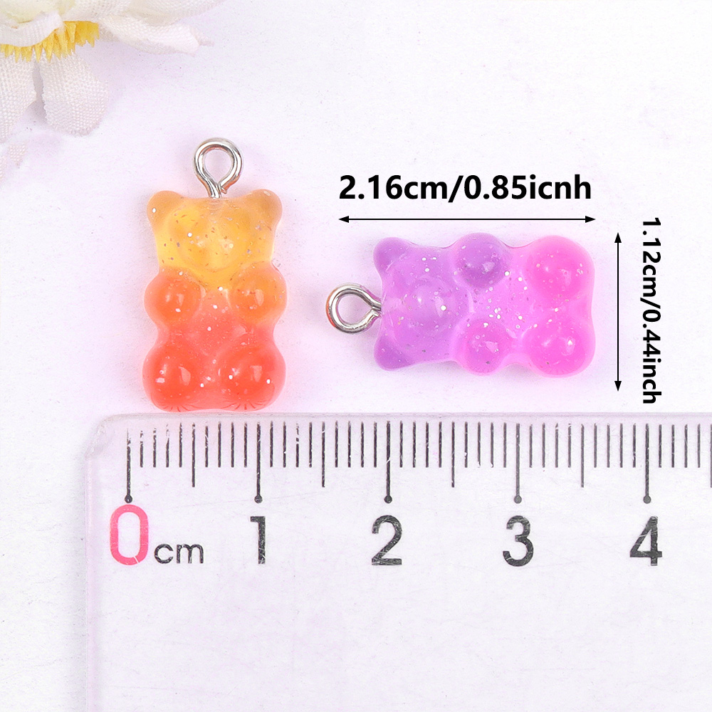 60pcs Dual Color Resin Bear Sh - Resin Craft Supplies reseña y precio