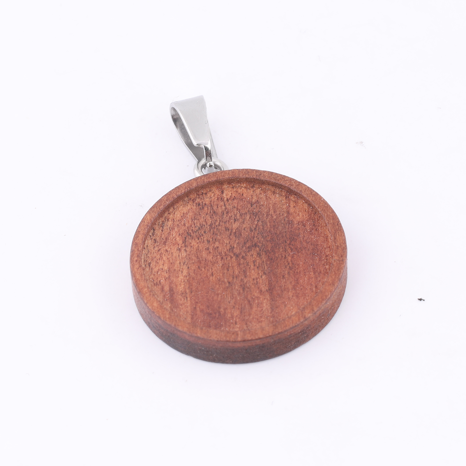 10pcs 20mm Round Wood Cabochon - Bezels Set Pendant reseña y precio