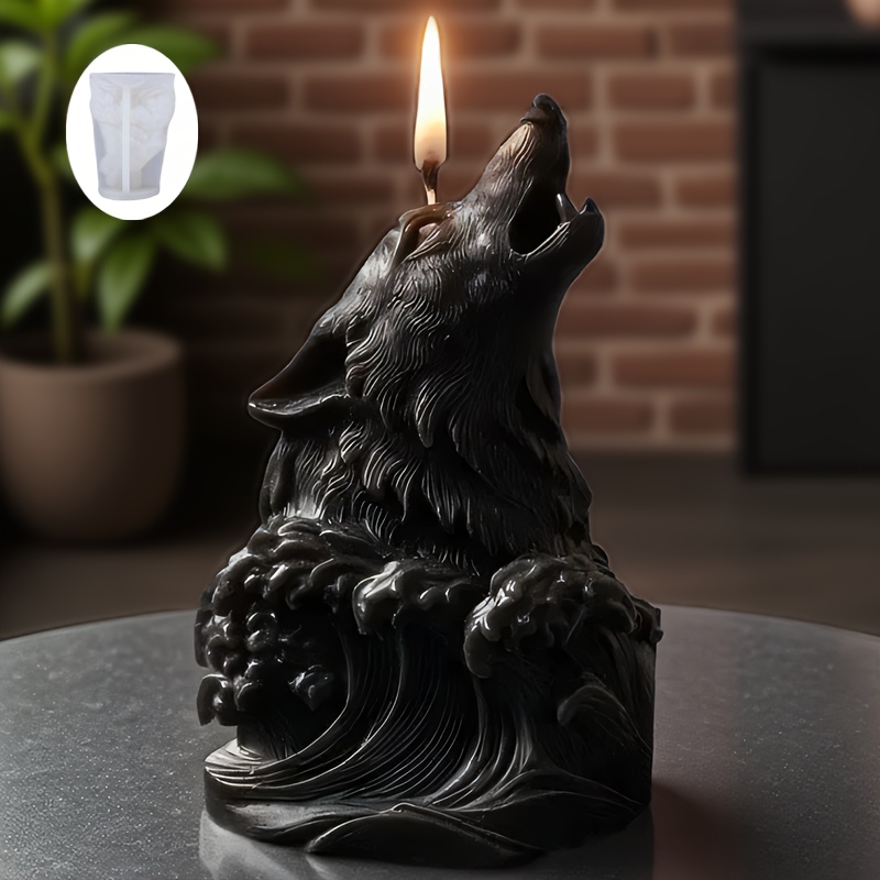 Dramatic Wolf and Ocean Wave C - Resin Ocean Wave Mold reseña y precio