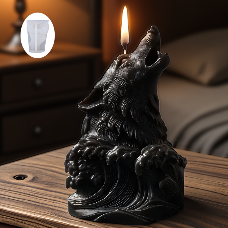 Dramatic Wolf and Ocean Wave C - Resin Ocean Wave Mold reseña y precio