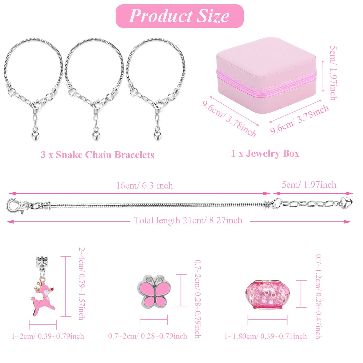 68pcs pink beaded jewelry set, - Resin Jewelry Kit reseña y precio