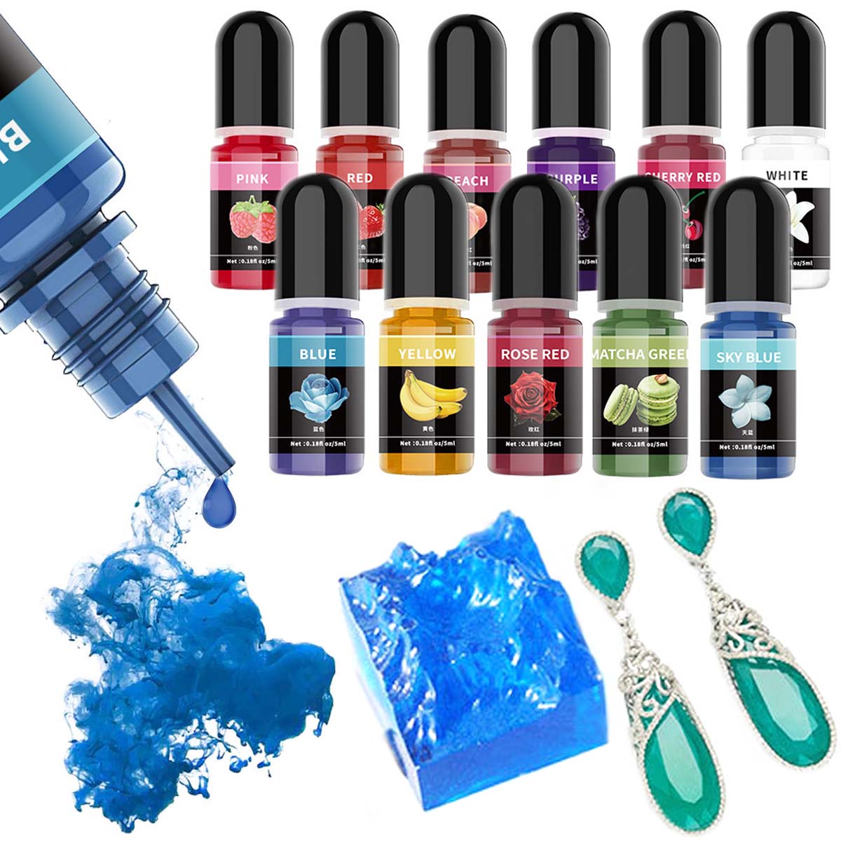 5ml/Bottle Epoxy Resin Pigment - Resin Pigment Set reseña y precio