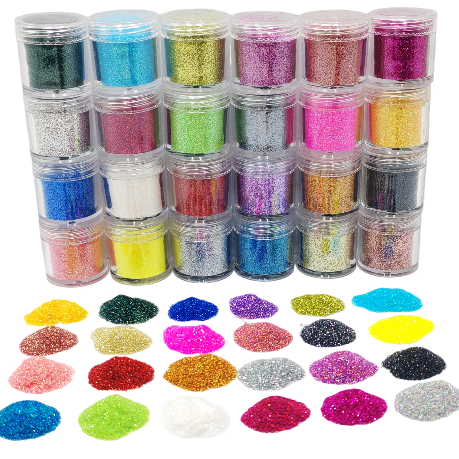 24-Color Cosmetic Iridescent H - Resin Glitter Pack reseña y precio