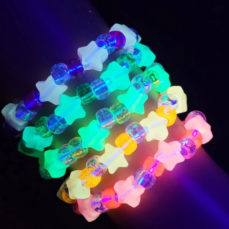 5 Glow star kandi bracelet set - Resin Glitter Pack reseña y precio