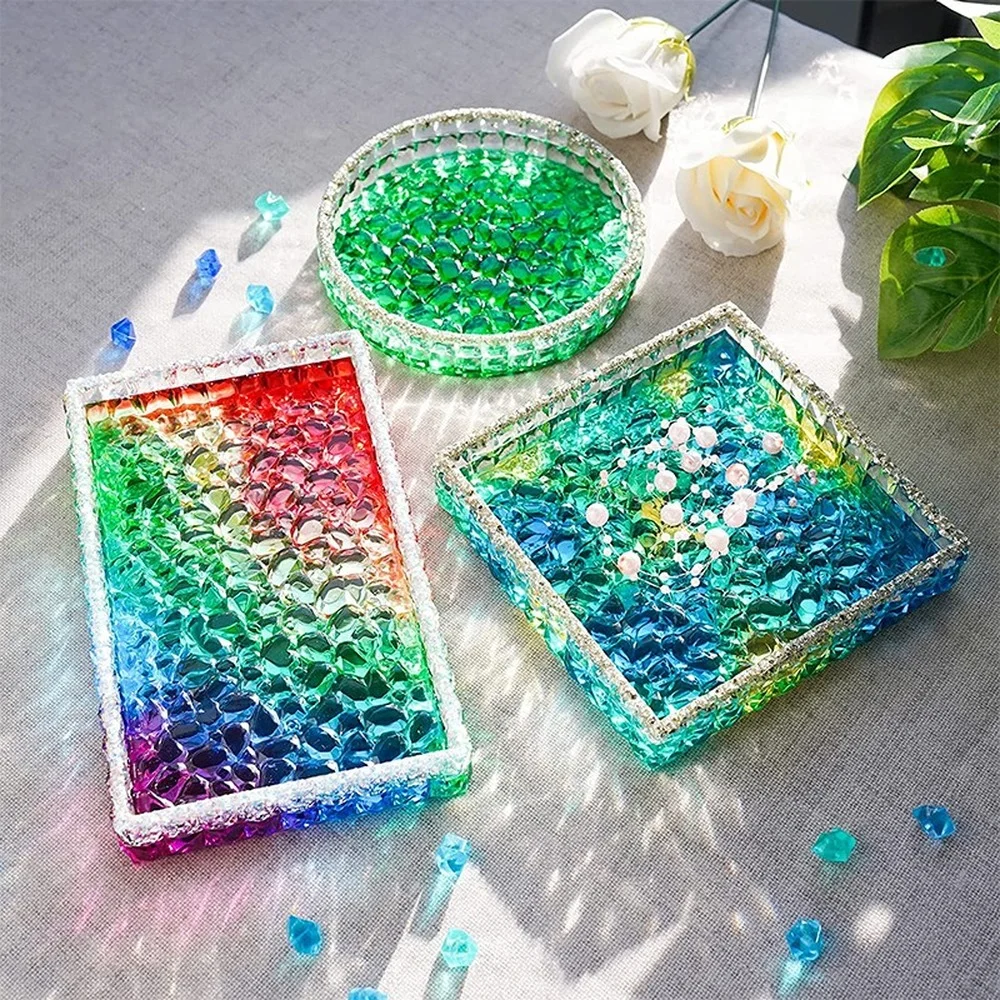 Ashtray Glass Crystal Texture  - Coaster Mold Round reseña y precio