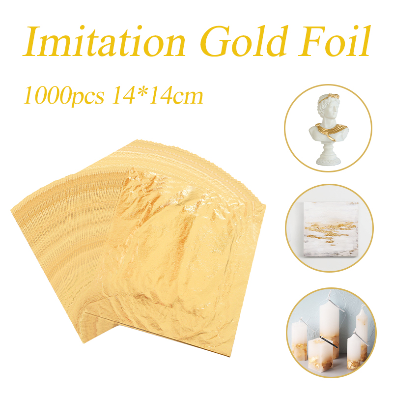 Imitation Gold Leaf Foil Sheet - Gold Foil Flakes reseña y precio