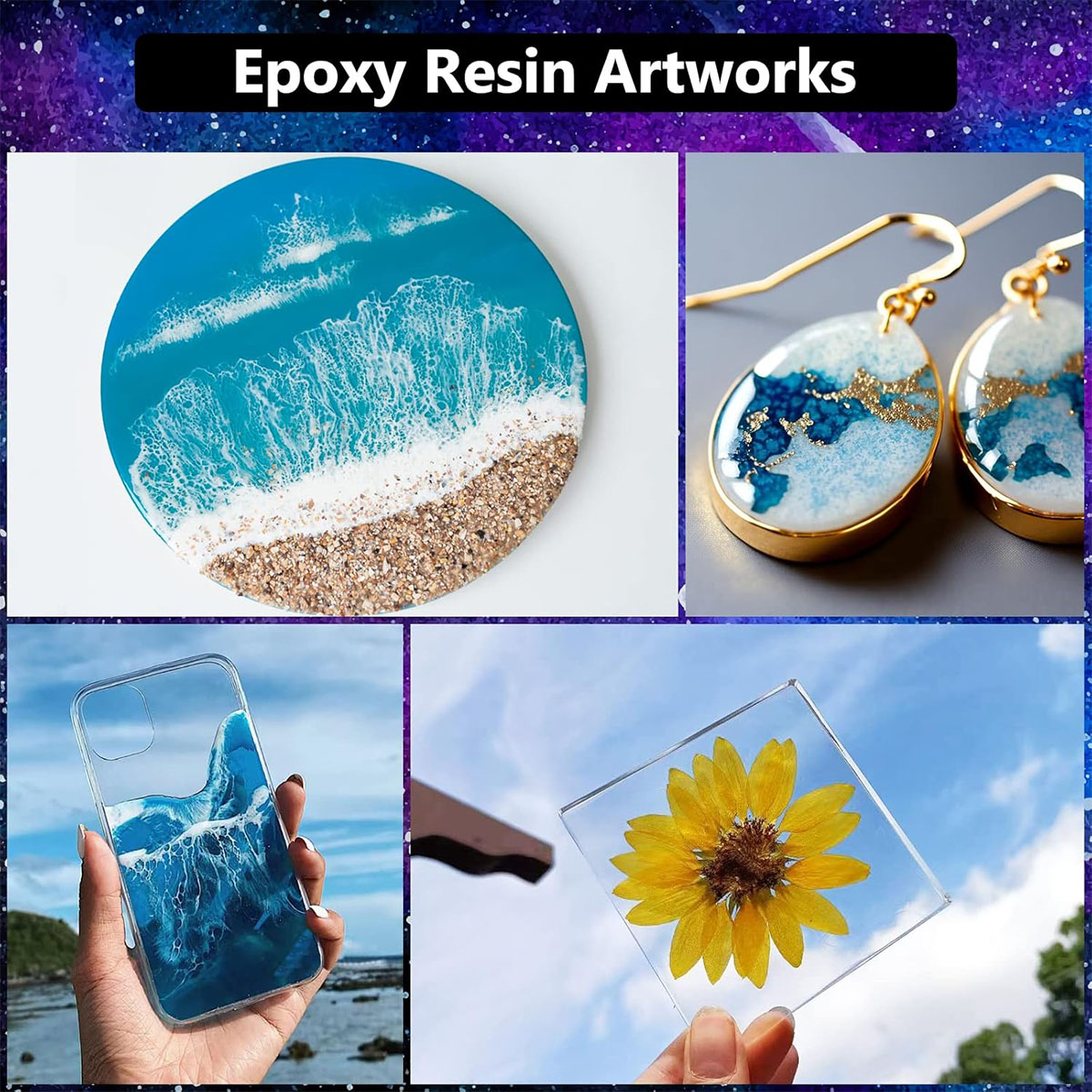 1000ml Crystal Clear Epoxy Res - Resin Jewelry Kit reseña y precio