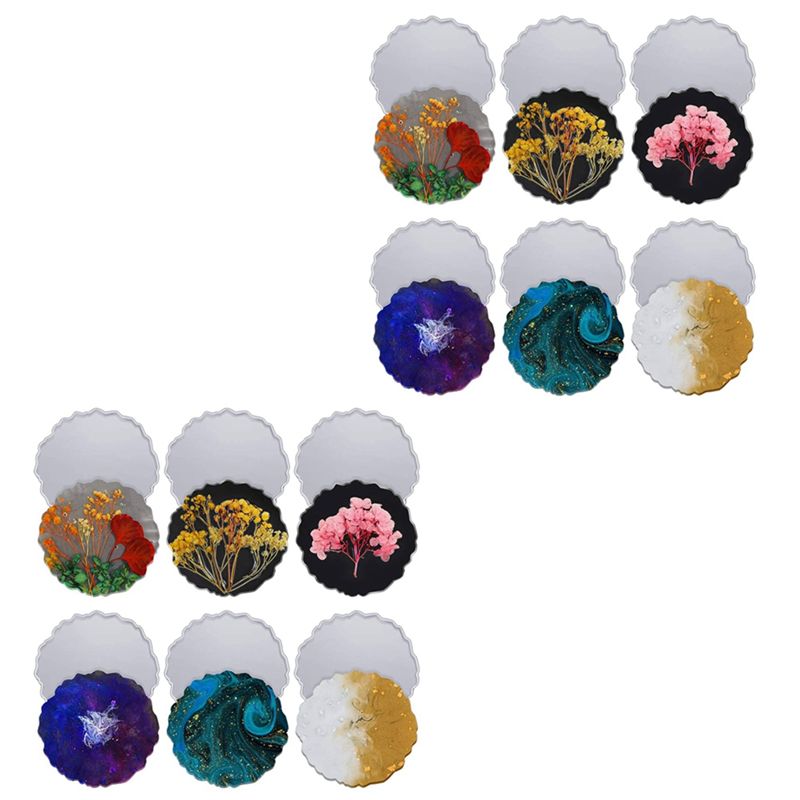 ABVT-12 Pieces Resin Coaster M - Geode Mold Silicone reseña y precio