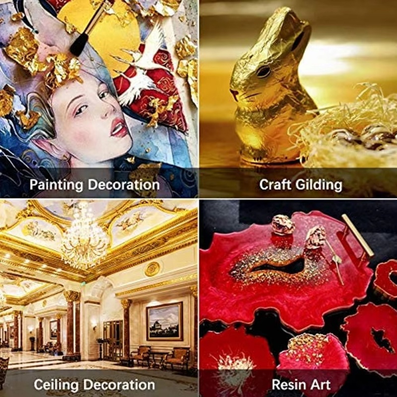 100pcs Imitation Gold Sliver C - Gold Foil Flakes reseña y precio
