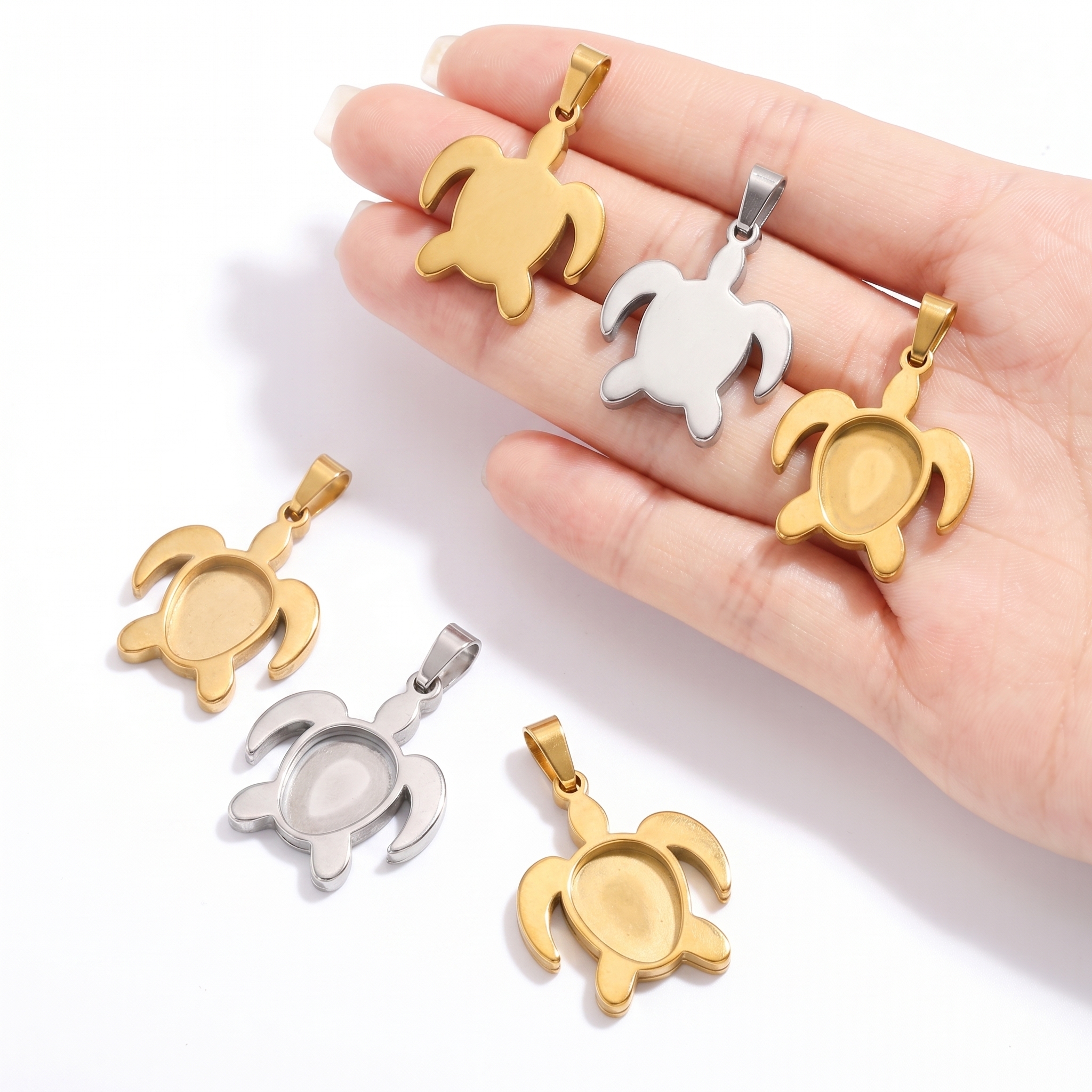5pcs Stainless Steel Turtle Pe - Resin Craft Projects reseña y precio
