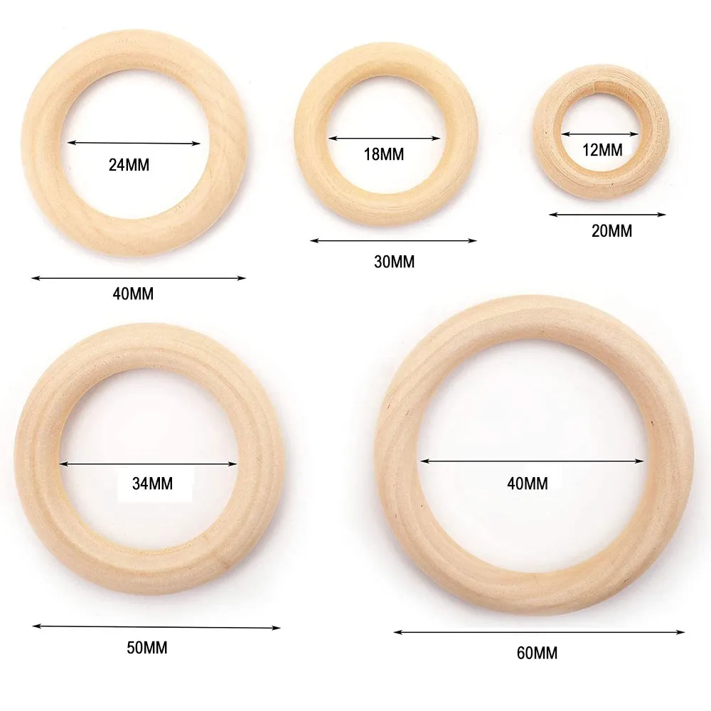 Wooden Rings Wooden Hoops for  - Wood Ring Blank reseña y precio