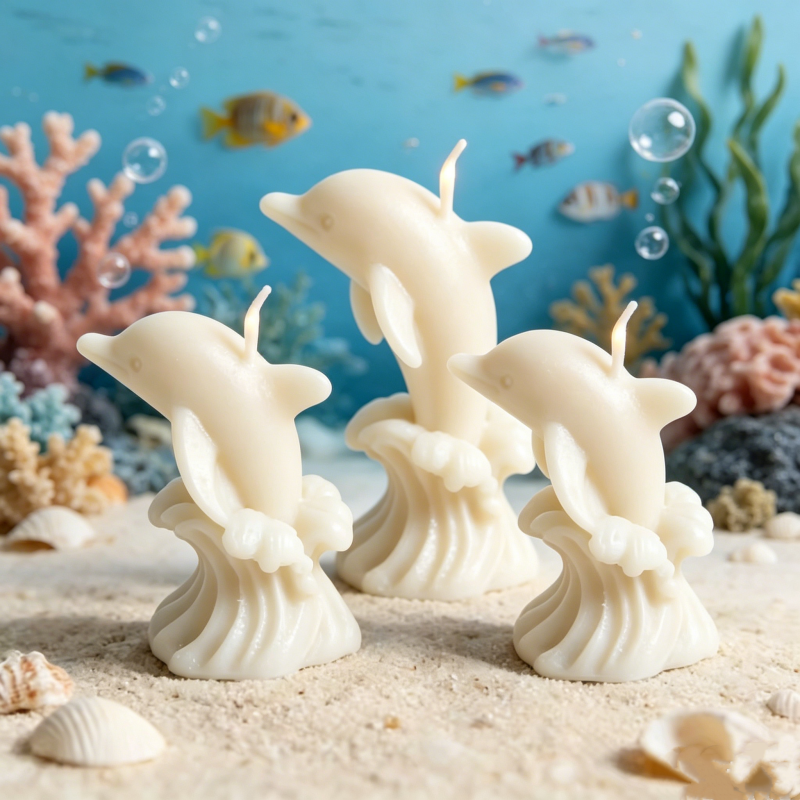 3D Whale & Dolphin with Wave S - Resin Ocean Wave Mold reseña y precio