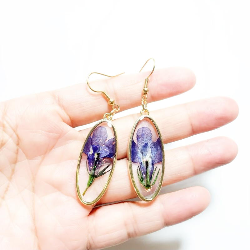 Dried Flower Earrings Heart Re - Dried Flower Bulk reseña y precio