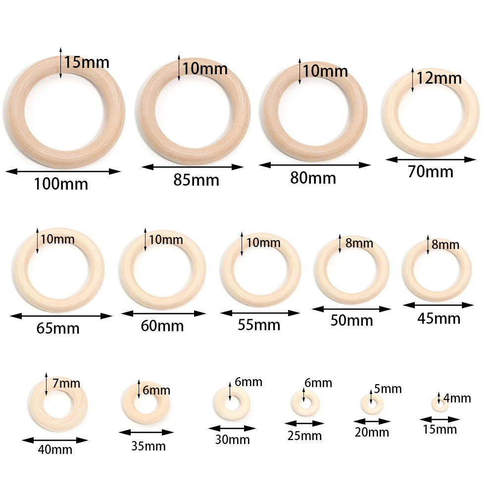 2-10pcs/lot Round Natural Wood - Wood Ring Blank reseña y precio